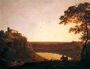 Joseph wright of derby Lake Nemi at Sunset oil